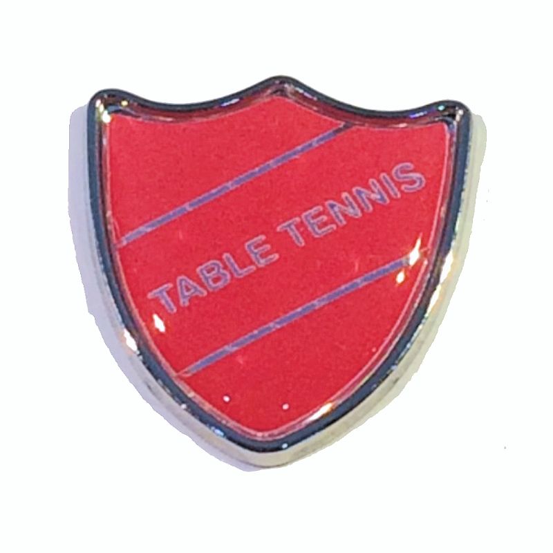 TABLE TENNIS shield badge